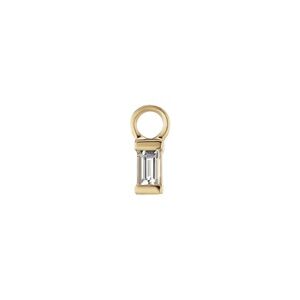 MARIAH TASH Diamond Baguette Charm 14K in rose gold